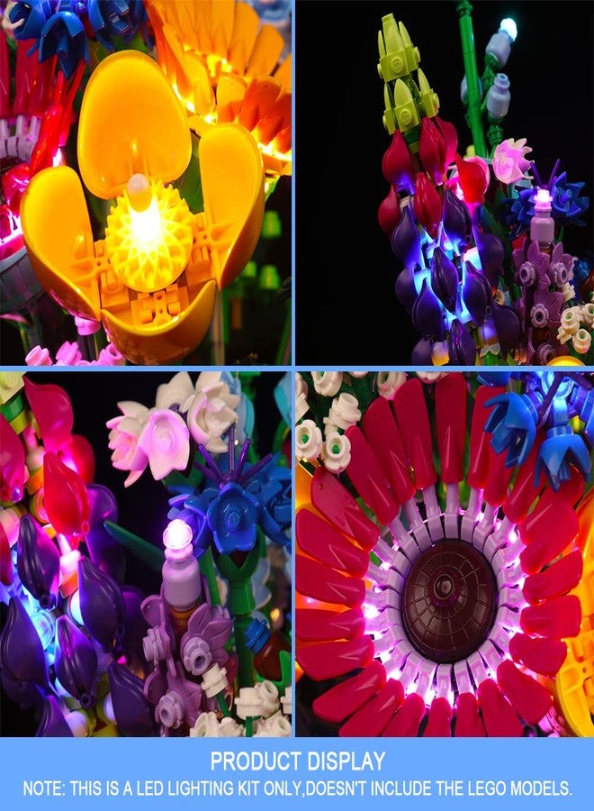 VONADO Led Light Kit Compatible with Lego Wildflower Bouquet 10313 Artificial Flowers(No Model)，Building Lighting Kit Compatible with Lego Botanical Plant Collection(Only Light) - Image 3